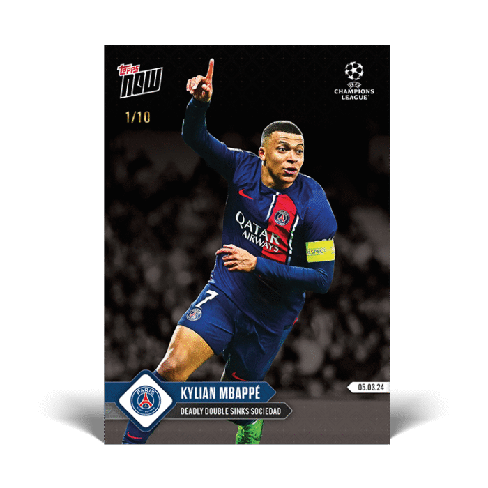 Topps UK - Kylian Mbappé - Deadly double sinks Sociedad - UCL TOPPS NOW® Card #100
